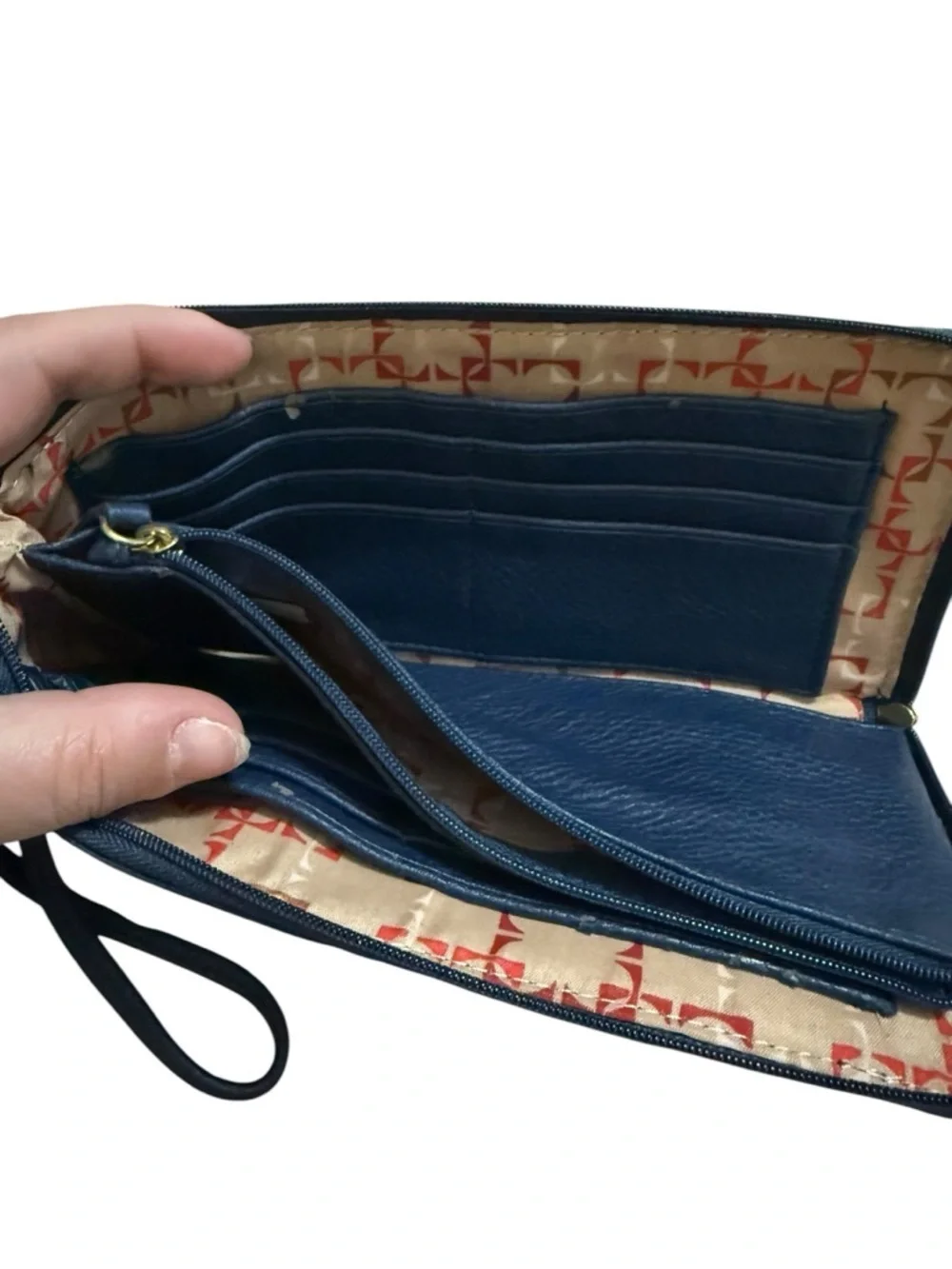 Wristlet Clutch in Navy Blue